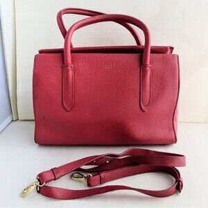Radley London Multi-Way Bag Dark Pink Pebbled Leather Purse